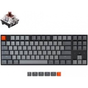 Геймърска Механична клавиатура Keychron K8 TKL, Hot-Swappable Gateron Optical Brown Switch RGB Backlight